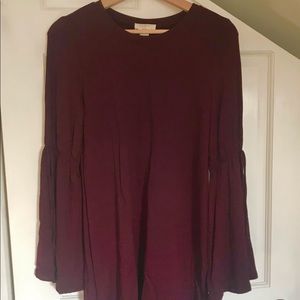 LOFT lounge maroon dress